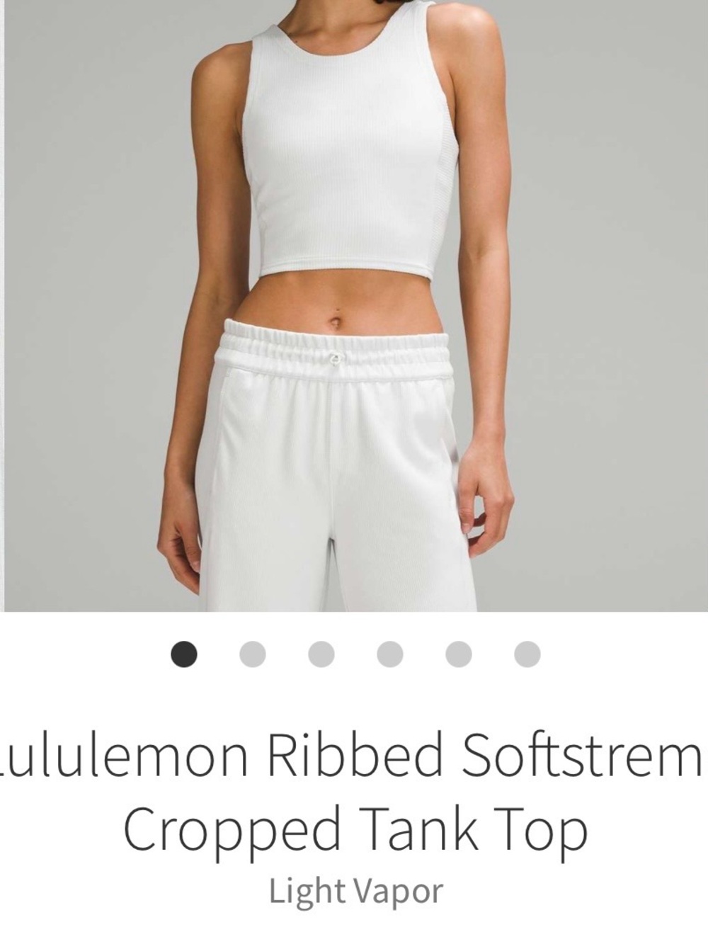 Lululemon softstream crop top size 8